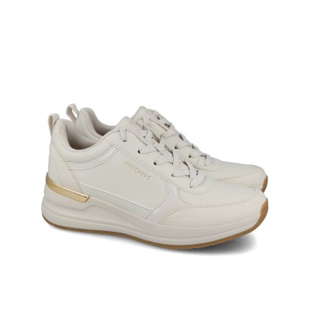 h2Deportivas suela alta Skechers Billion Fine Shine h2 pLas Deportivas Skechers Billion Fine Shine para mujer en color beige so