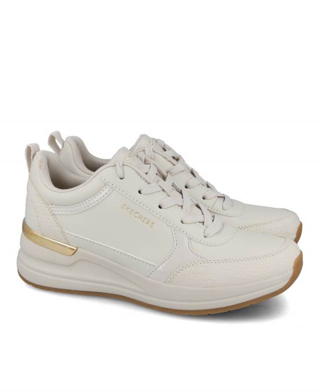 h2Deportivas suela alta Skechers Billion Fine Shine h2 pLas Deportivas Skechers Billion Fine Shine para mujer en color beige so