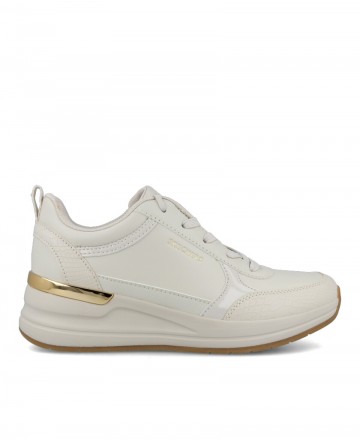 h2Deportivas suela alta Skechers Billion Fine Shine h2 pLas Deportivas Skechers Billion Fine Shine para mujer en color beige so