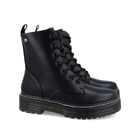 h2Bota militar negra mujer D Angela DRB 22222 h2 pbBota militar negra para mujer D Angela DRB 22222 b con cierre de cordones y 