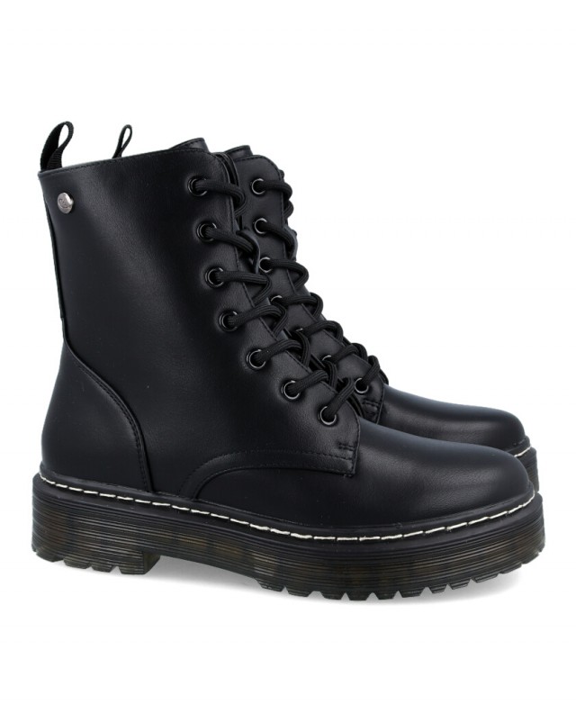 h2Bota militar negra mujer D Angela DRB 22222 h2 pbBota militar negra para mujer D Angela DRB 22222 b con cierre de cordones y 