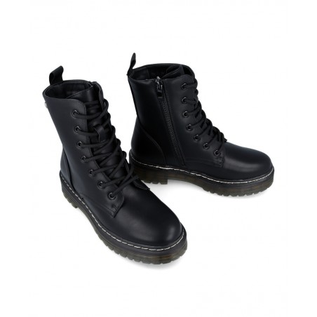 h2Bota militar negra mujer D Angela DRB 22222 h2 pbBota militar negra para mujer D Angela DRB 22222 b con cierre de cordones y 