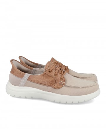 Náutico deportivo Beige Skechers SlipIns OnTheGo