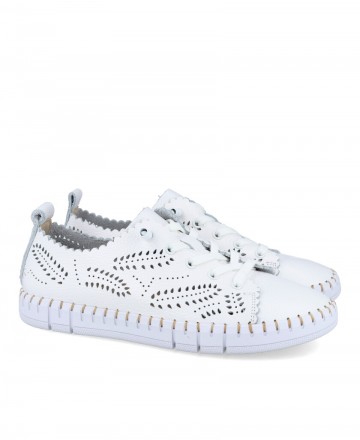 Happy Monk Creta-014 die-cut leather shoes