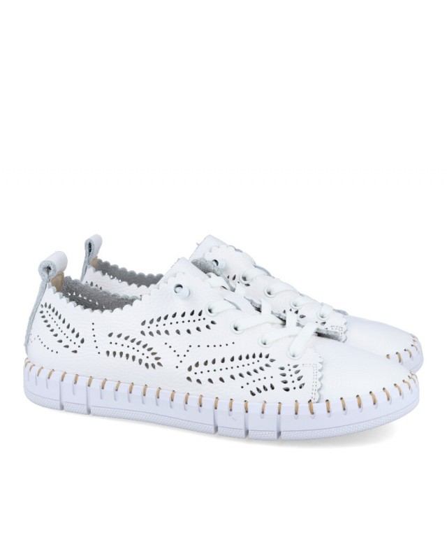 pZapatos para mujer en color blanco Caracteristicas cordones elasticos altura de piso 2 cm zapato de estilo casual suela de gom