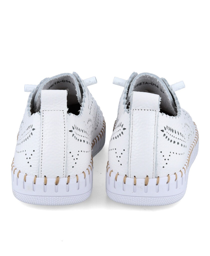 Happy Monk Creta-014 die-cut leather shoes