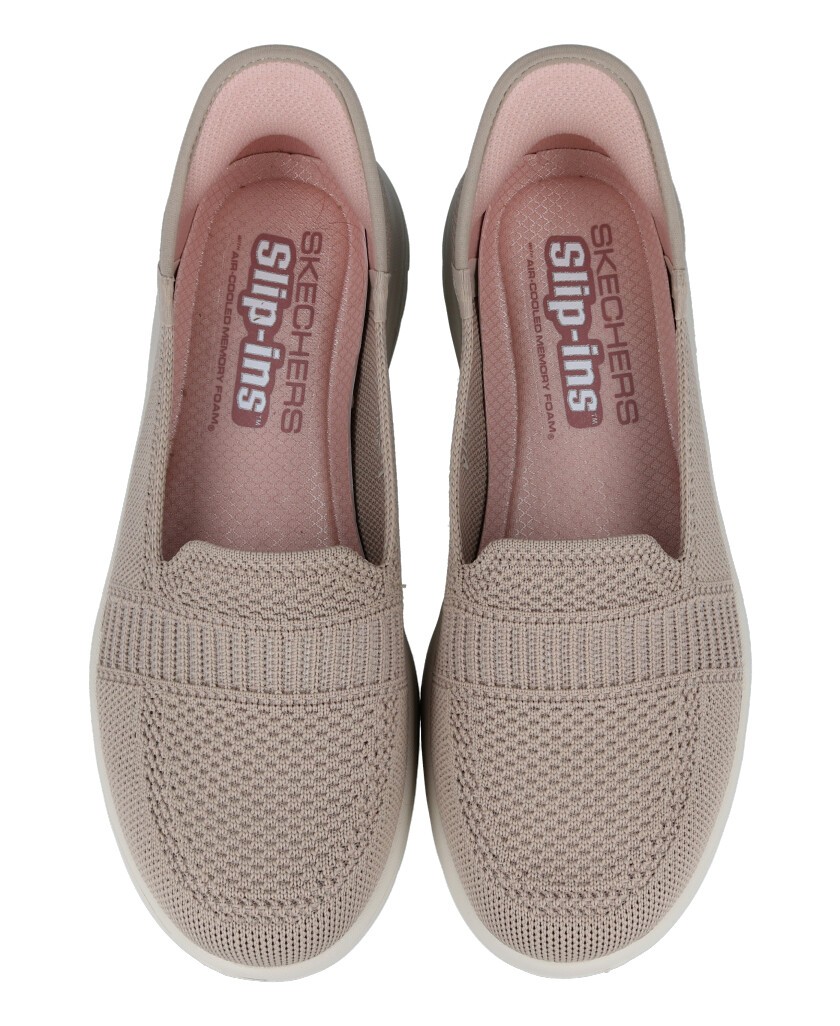 Taupe Skechers Slip-Ins OnTheGo athletic loafers