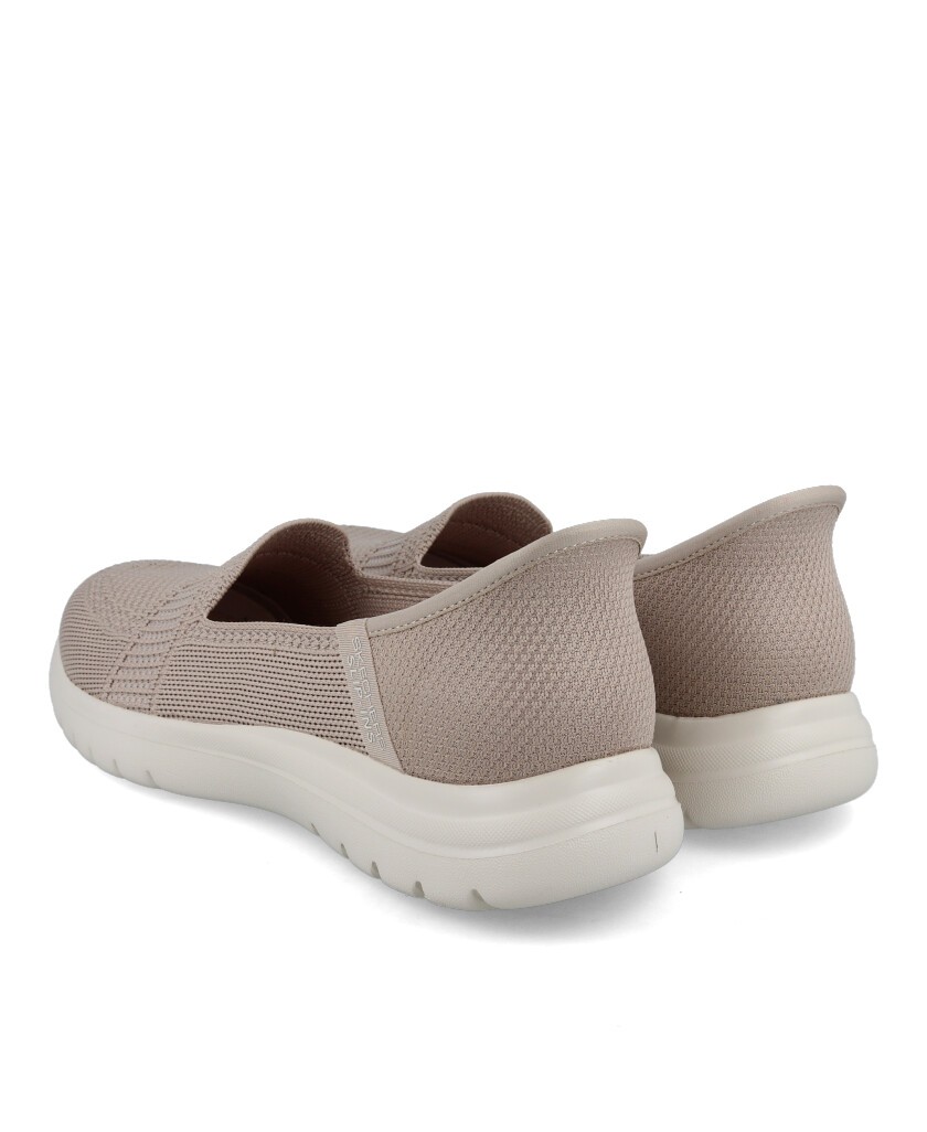 Mocasín deportivo Taupe Skechers Slip-Ins OnTheGo