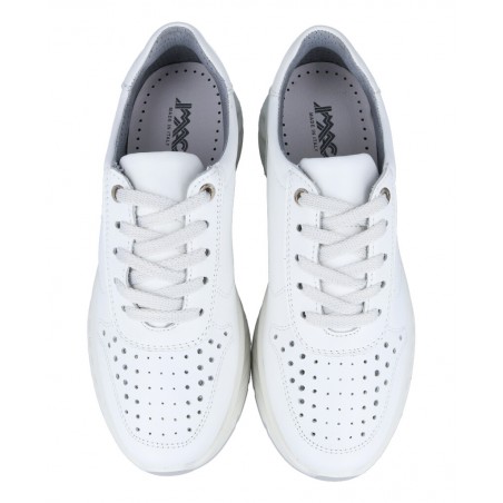 Imac 757010 1405/001die-cut leather sneaker