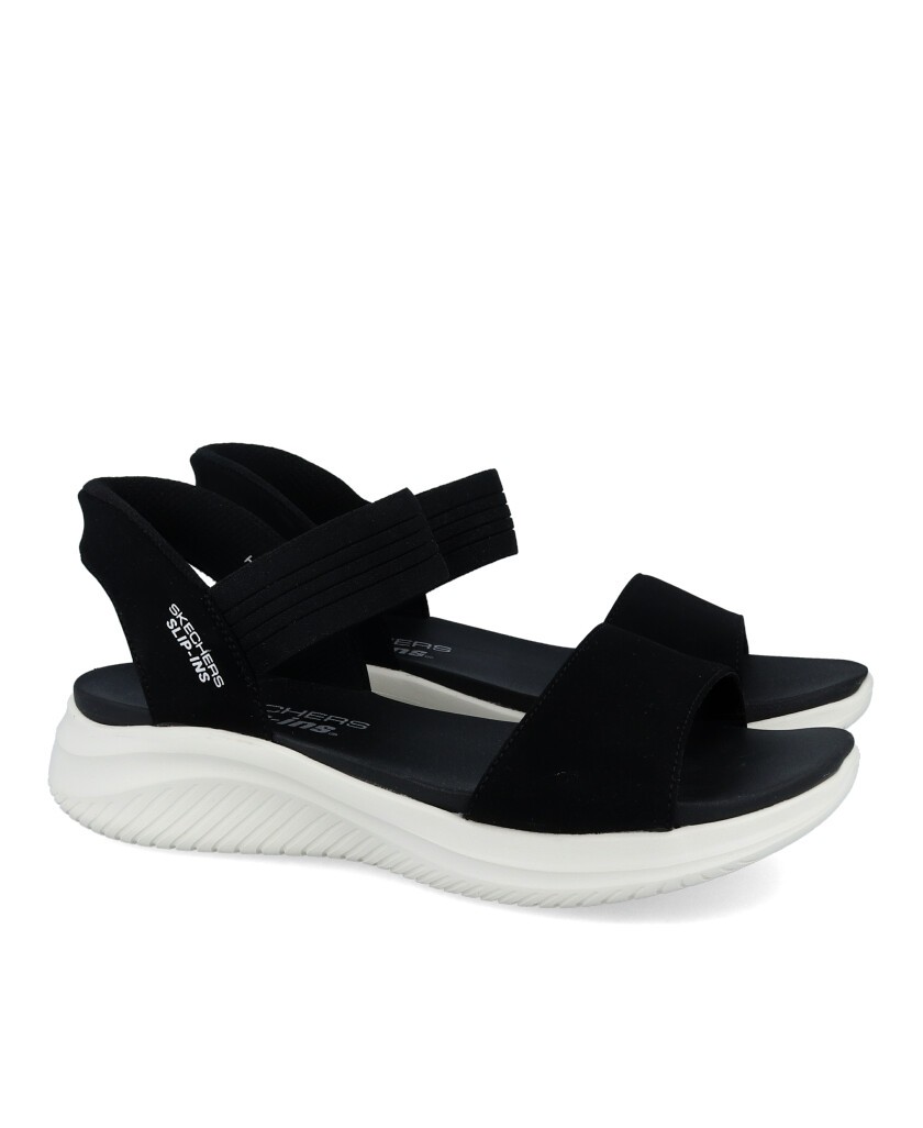 Skechers Slip-Ins Ultra Flex 3.0 Black Sandals