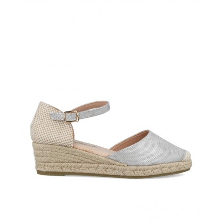 Sandalias de yute plateadas Amarpies ACX28502