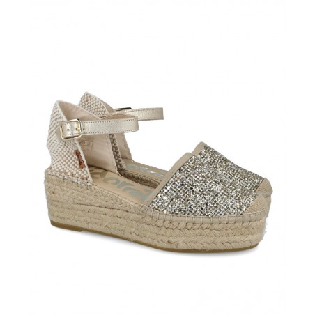 Metallic espadrilles Vidorreta Creta 07100GTCR