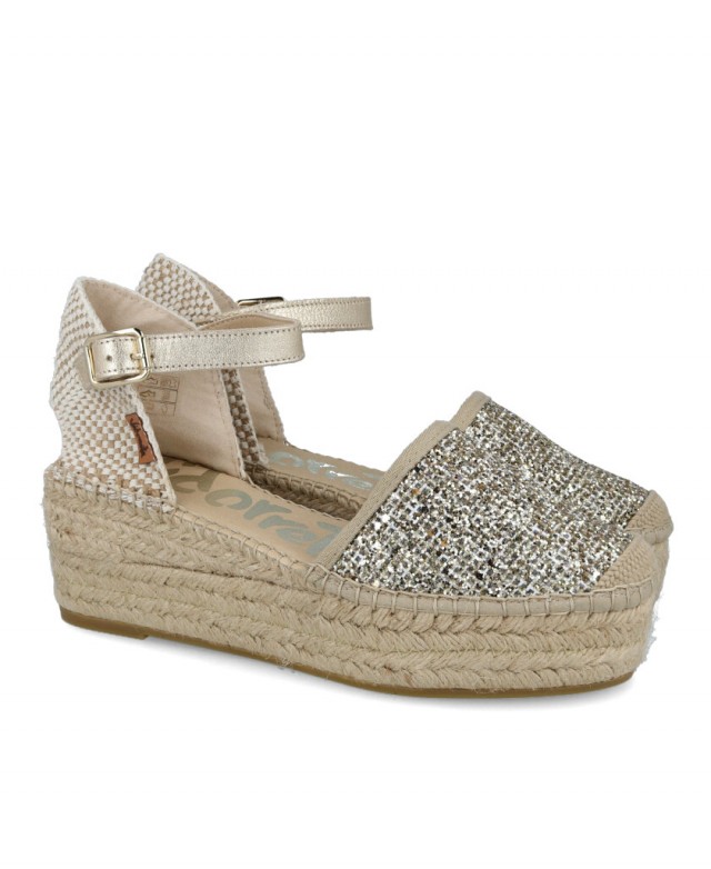 Metallic espadrilles Vidorreta Creta 07100GTCR