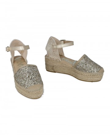 Metallic espadrilles Vidorreta Creta 07100GTCR