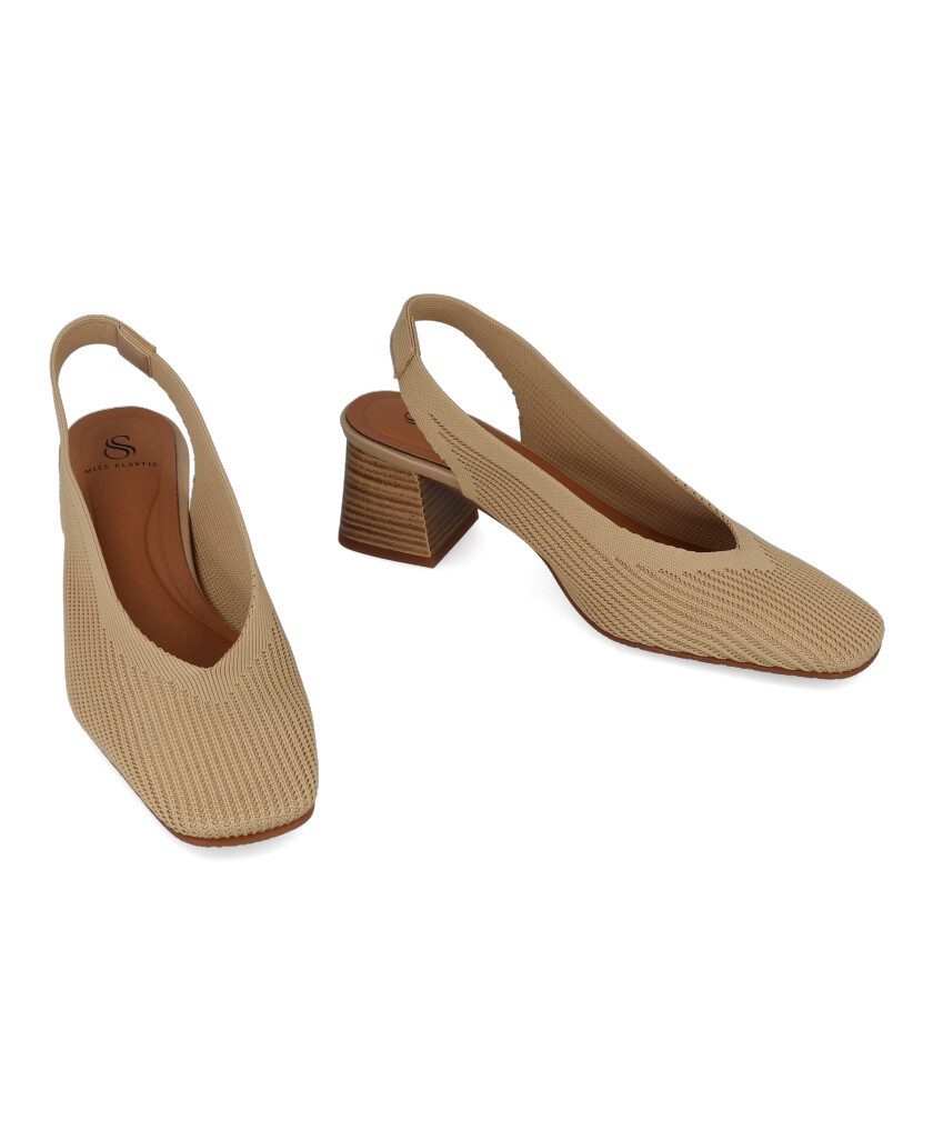 Zapato de salón destalonado Miss Elastic 76562