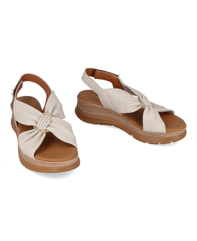 Paula Urban 24-613 leather wedge sandals