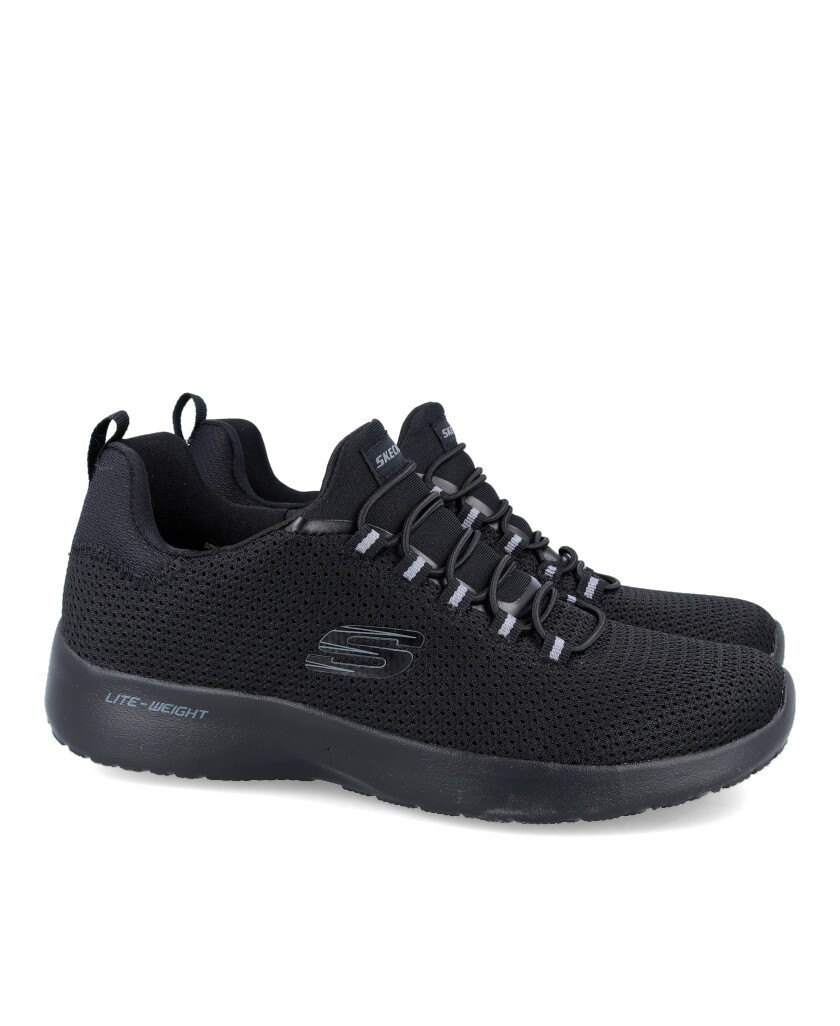 h2Deportiva negra hombre Skechers Dynamight h2 pstrongDeportiva negra hombre Skechers Dynamight strong con cordones elasticos t
