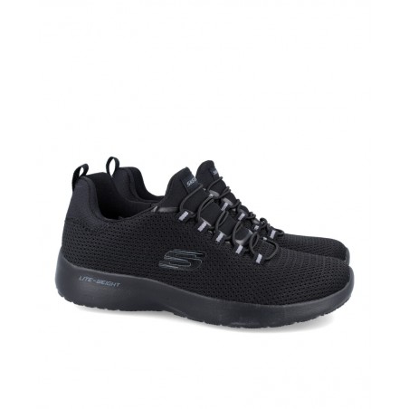 h2Deportiva negra hombre Skechers Dynamight h2 pstrongDeportiva negra hombre Skechers Dynamight strong con cordones elasticos t