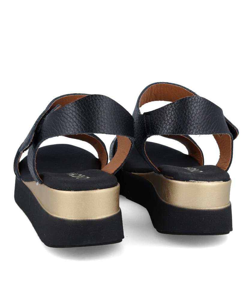 Catchalot 5672 gold link wedge sandals