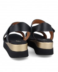 Catchalot 5672 gold link wedge sandals